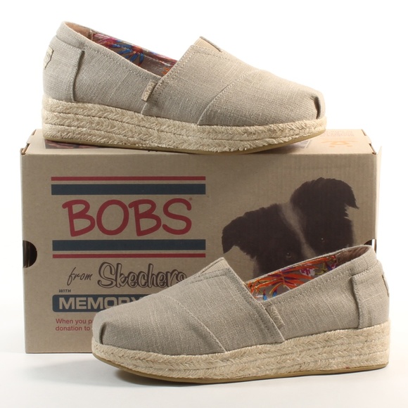 skechers bobs canvas slip on espadrilles